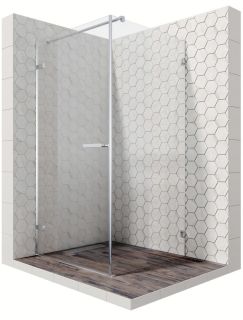 Душевой уголок Ambassador Abner 10011102L 100x100см левый хром/прозрачное